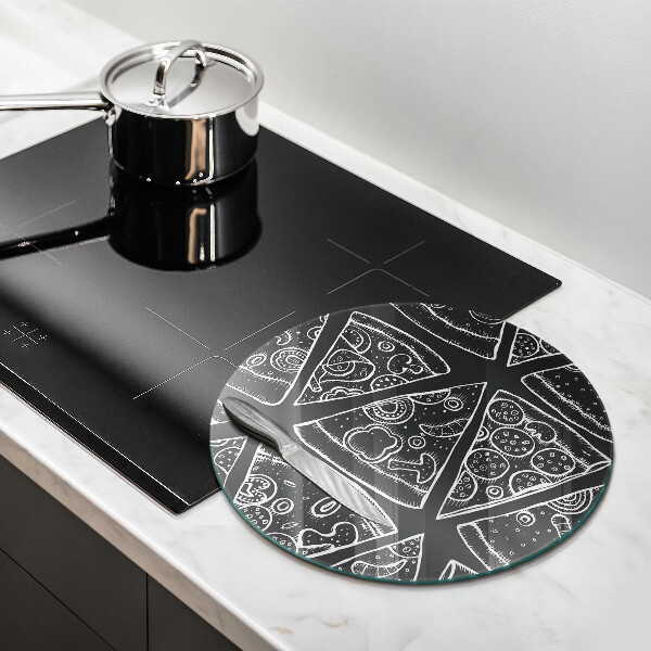 Deska kuchenna szklana Ilustracja pizza