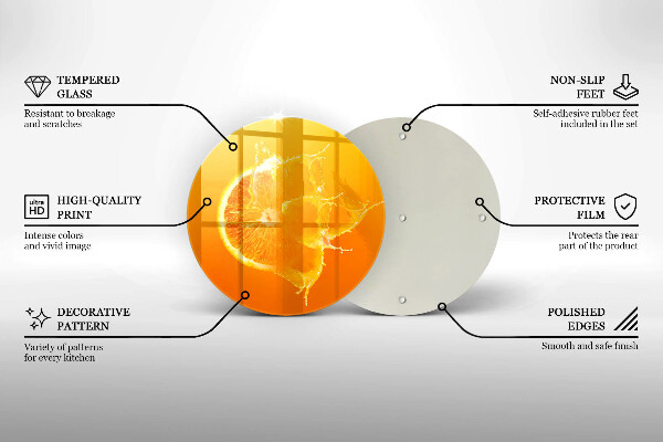Deska kuchenna szklana Soczysty owoc pomarańcza
