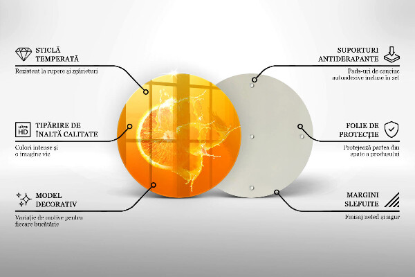 Deska kuchenna szklana Soczysty owoc pomarańcza