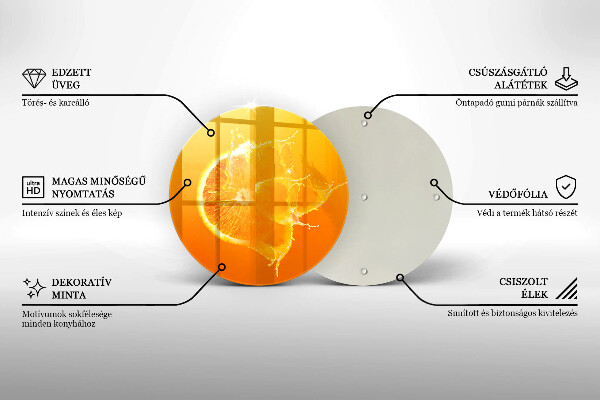 Deska kuchenna szklana Soczysty owoc pomarańcza