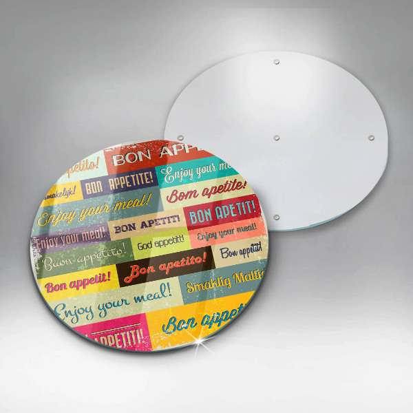 Deska kuchenna szklana Napisy Smacznego języki