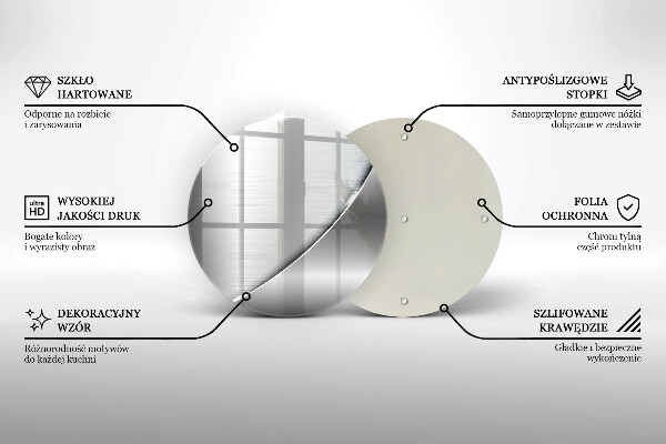 Deska kuchenna szklana Metalowe kształty