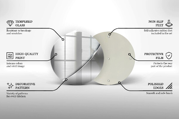 Deska kuchenna szklana Metalowe kształty