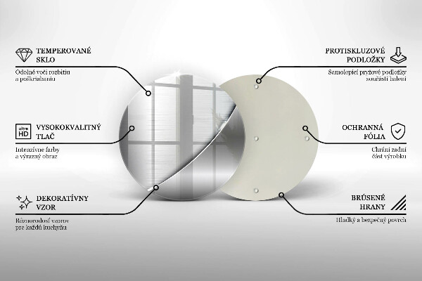 Deska kuchenna szklana Metalowe kształty