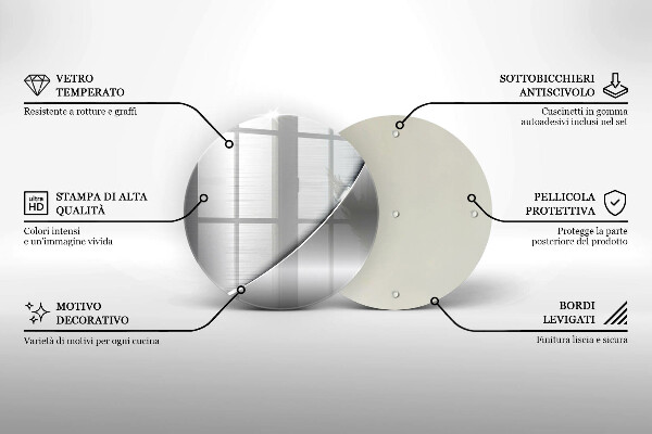 Deska kuchenna szklana Metalowe kształty