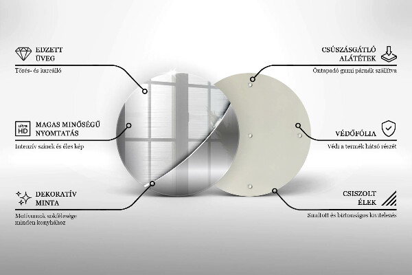Deska kuchenna szklana Metalowe kształty