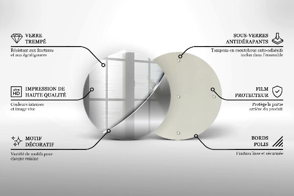 Deska kuchenna szklana Metalowe kształty