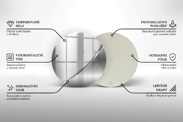 Deska kuchenna szklana Metalowe kształty
