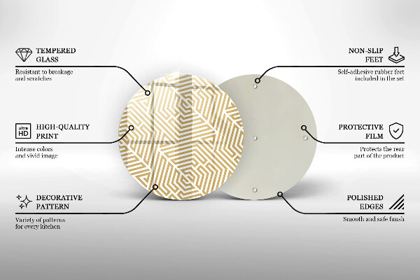 Deska kuchenna szklana Geometryczne linie