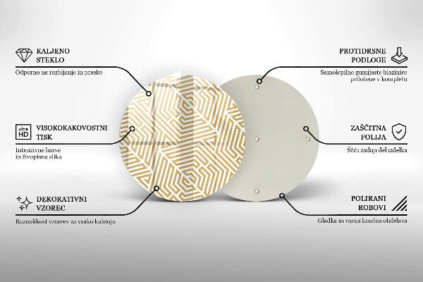 Deska kuchenna szklana Geometryczne linie