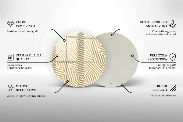 Deska kuchenna szklana Geometryczne linie