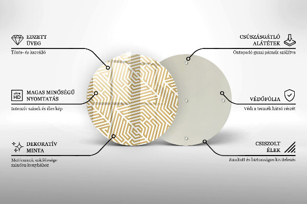 Deska kuchenna szklana Geometryczne linie