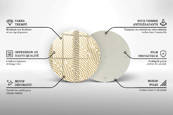 Deska kuchenna szklana Geometryczne linie