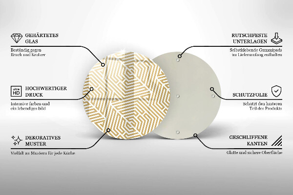 Deska kuchenna szklana Geometryczne linie