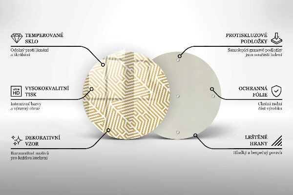 Deska kuchenna szklana Geometryczne linie