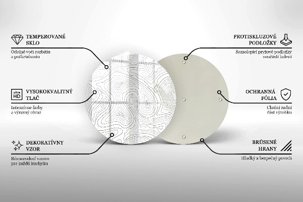 Deska kuchenna szklana Abstrakcja kształty