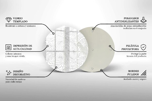 Deska kuchenna szklana Abstrakcja kształty