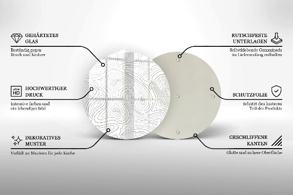 Deska kuchenna szklana Abstrakcja kształty