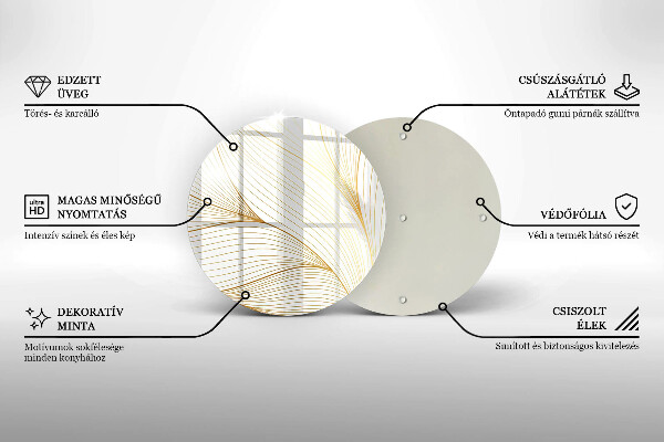 Deska kuchenna szklana Nowoczesny wzór linie