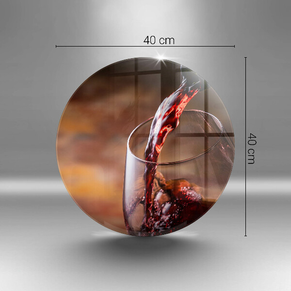Deska kuchenna szklana Czerwone wino i kieliszek