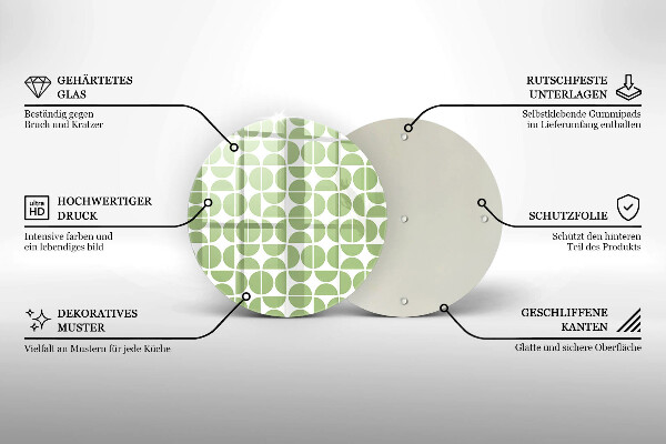 Deska kuchenna szklana Wzór boho kształty