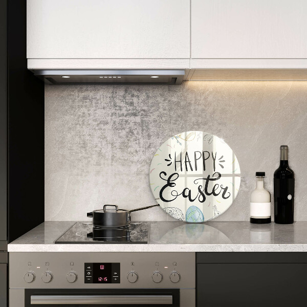 Deska kuchenna szklana Napis Happy Easter