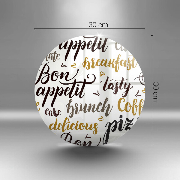 Deska kuchenna szklana Napisy Bon appetit