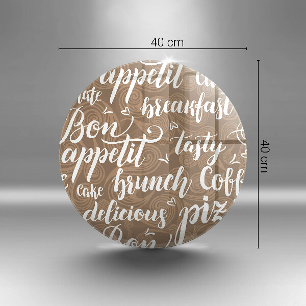 Deska kuchenna szklana Napisy Bon appetit