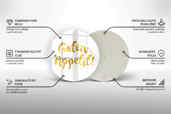 Deska kuchenna szklana Napis Guten Appetit!