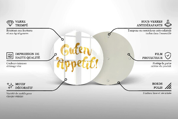 Deska kuchenna szklana Napis Guten Appetit!