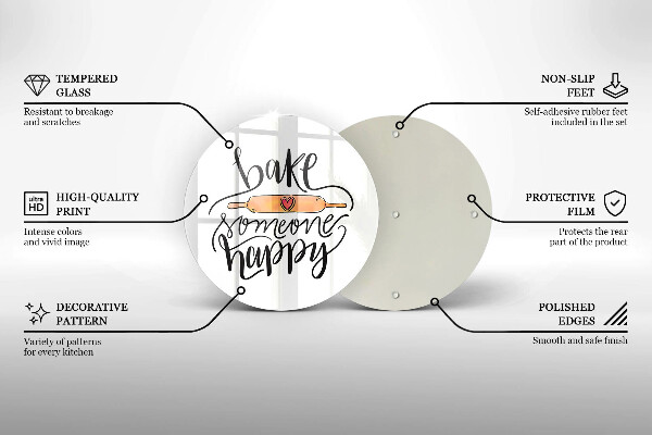 Deska kuchenna szklana Bake someone happy