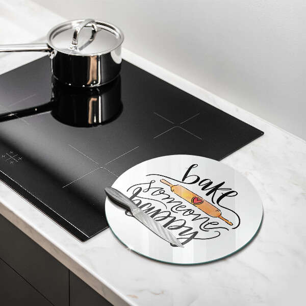 Deska kuchenna szklana Bake someone happy