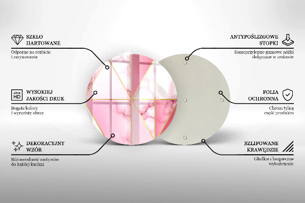 Deska kuchenna szklana Geometryczny marmur
