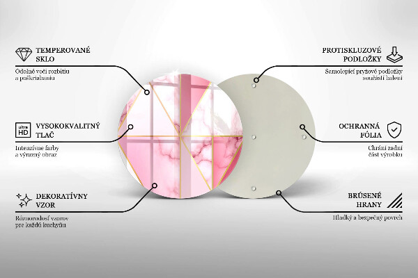 Deska kuchenna szklana Geometryczny marmur