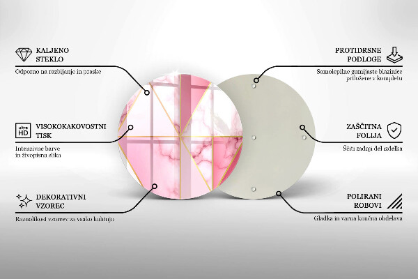 Deska kuchenna szklana Geometryczny marmur