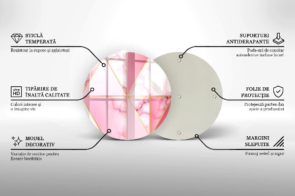Deska kuchenna szklana Geometryczny marmur