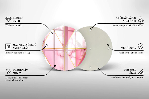 Deska kuchenna szklana Geometryczny marmur