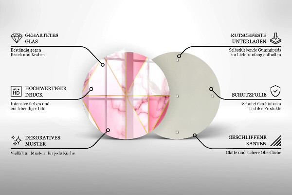 Deska kuchenna szklana Geometryczny marmur