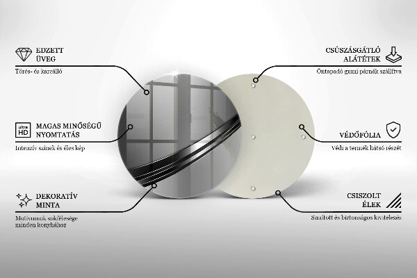 Deska kuchenna szklana Metalowa abstrakcja