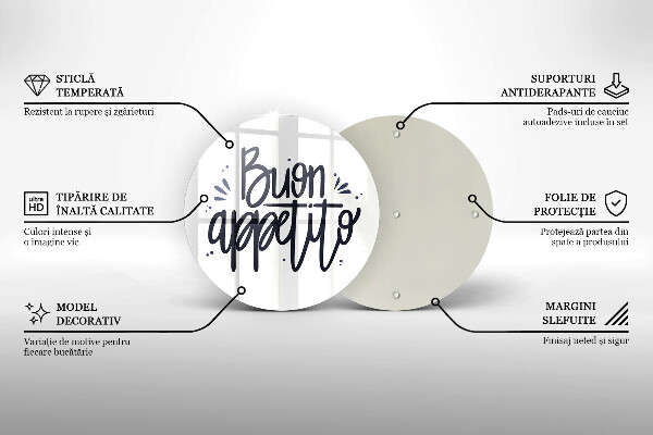 Deska kuchenna szklana Napis Buon Appetito