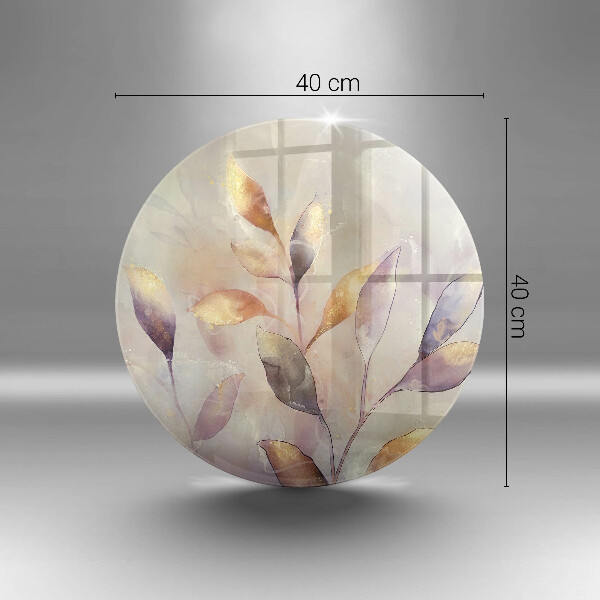 Deska kuchenna szklana Malowane boho liście