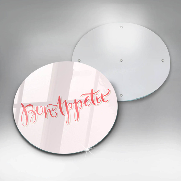 Deska kuchenna szklana Kuchenny napis Bon Appetit
