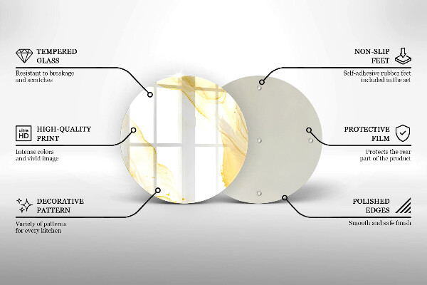 Deska kuchenna szklana Złota abstrakcja
