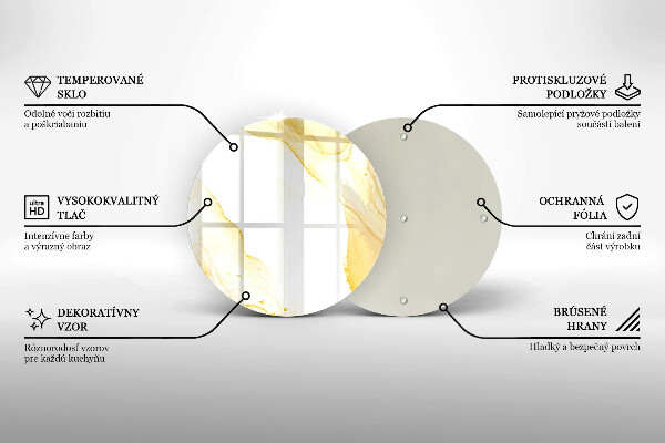 Deska kuchenna szklana Złota abstrakcja