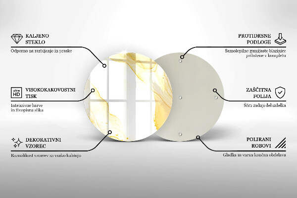 Deska kuchenna szklana Złota abstrakcja