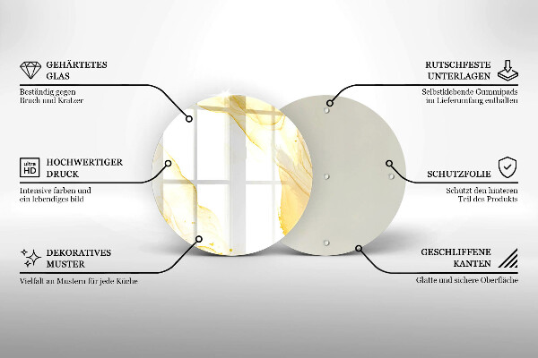 Deska kuchenna szklana Złota abstrakcja