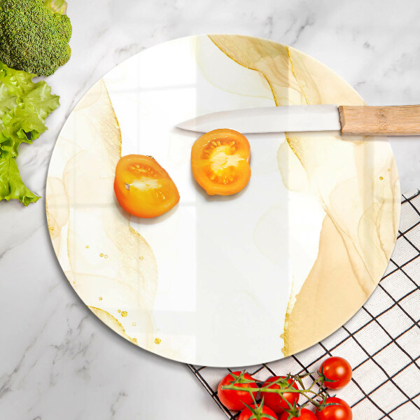 Deska kuchenna szklana Złota abstrakcja