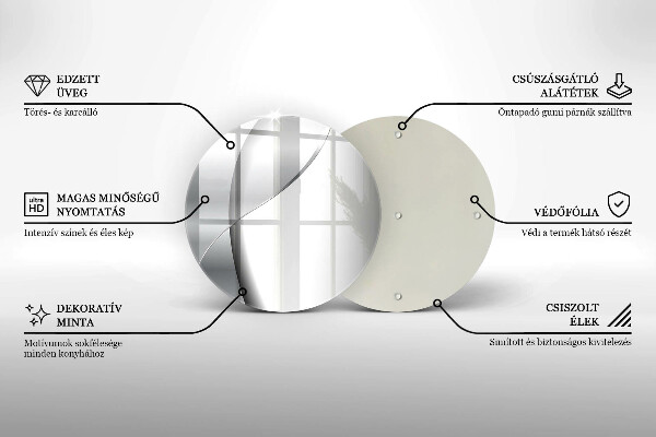 Deska kuchenna szklana Srebrna abstrakcja metalu