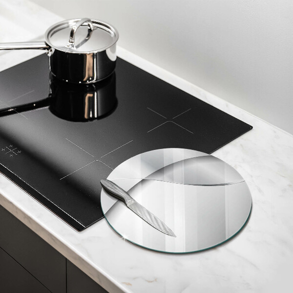 Deska kuchenna szklana Srebrna abstrakcja metalu