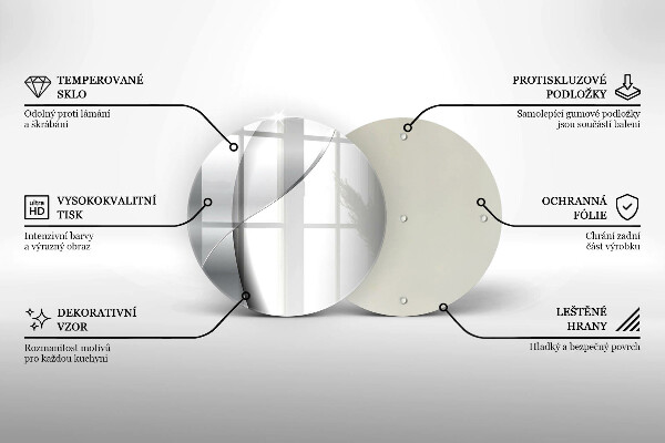 Deska kuchenna szklana Srebrna abstrakcja metalu